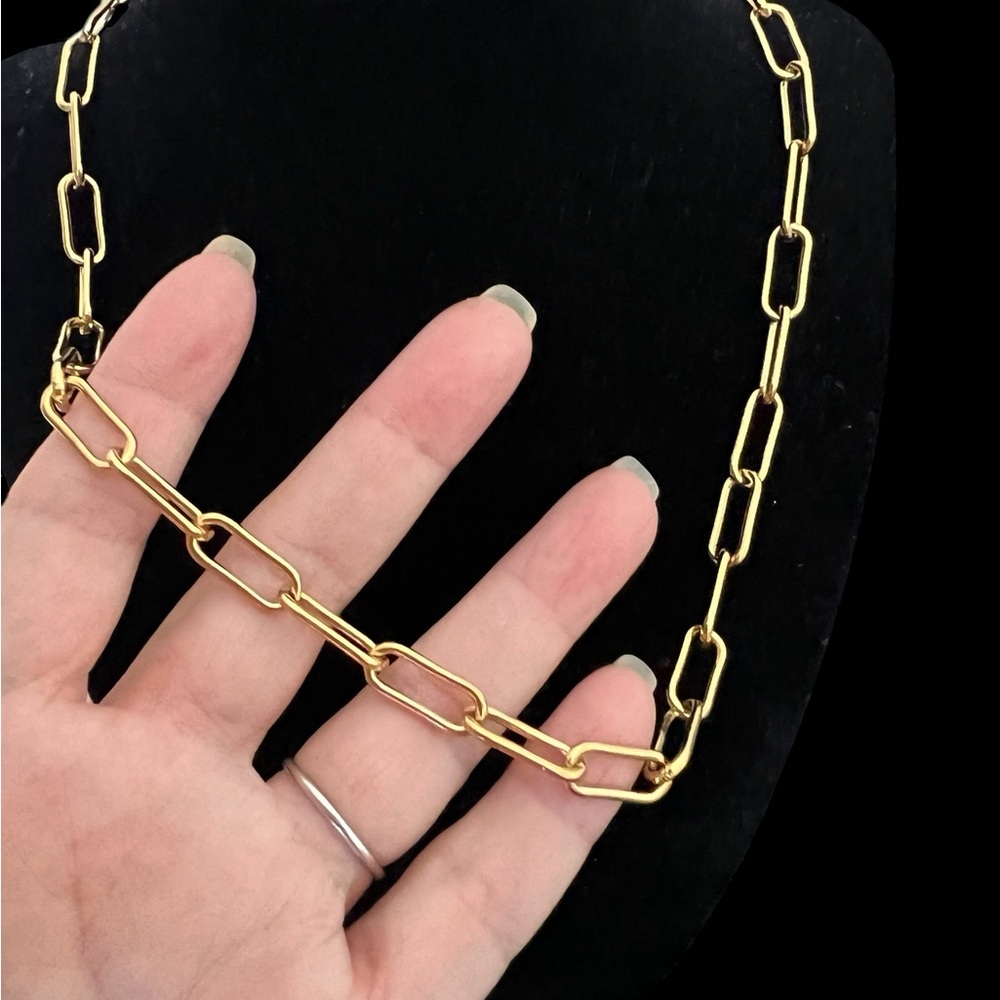 Plain Gold plated Chain Necklace